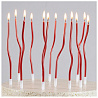 Свечи Волна красные с подст 13см 12шт