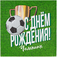 Футбол Салфетки большие ДР Футбол, 12 штук 1502-5269