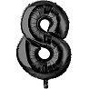 Цифры и числа Шар цифра "8", 66см Black 1207-4846