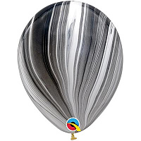 Мрамор Шарик Qualatex 28см СуперАгат BlackWhite 1108-0440