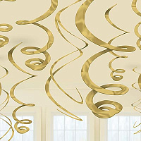 Золотая Спирали золотые Gold, 55 см, 12 штук 1501-3691