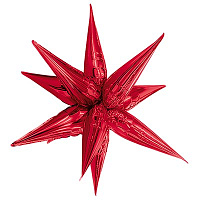 Красная Шар 3D ЗВЕЗДА 66см Составная Red 1209-0452