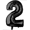 Цифры и числа Шар цифра "2", 66см Black 1207-4840