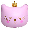 Котики Шар фигура Кошка в короне голова розовая 1207-4957