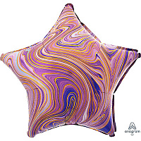 Мрамор Шар 45см Звезда Мрамор Purple 1204-1032