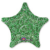  Шарик 18" звезда Узоры Green 1202-0995