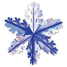  Украшение Снежинка 4 сереб/синяя, 60см 1410-0425