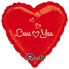  Шарик 18" Love You Сердца 1202-0944