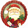  Шарик 18" Новый год Санта с елочкой 1202-1000
