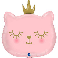 Котики Шар фигура Кошечка в короне 1207-4329