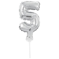 Цифры и числа Цифра-топпер 5 5" Silver 1502-4543
