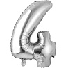 Цифры и числа Шар цифра "4", 66см Silver 1207-3661