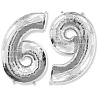 Цифры и числа Шарик цифра "6" или "9", 101см Silver 1207-3068