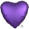 Фиолетовая Шар СЕРДЦЕ 45см Сатин Purple Roayle 1204-0638