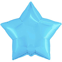 Голубая Шар Звезда 76см Металлик CoolBlue 1204-1104