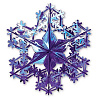  Украшение Снежинка 2 фольга синяя, 90см 1410-0450