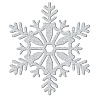  Снежинка пластик блеск серебряная 28см/A 1501-3795