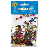 Многоцветное Ассорти Конфетти Круги фольга ассорти, 1 см, 20г 1501-4101