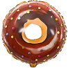 Сладкий Праздник Шарик 45см Пончик в глазури шоколадной 1202-2949