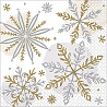 Снежинка Салфетки малые Снежинки золото/серебро 1502-5306