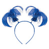 Ободок-антенки Хвостики синие 1501-2208
