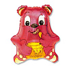 Веселые Мишки Шар фигура Медвежонок малиновый 1207-0372