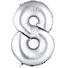  Шар цифра "8", 66см Silver 1207-3206