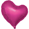 Розовая Шар Сердце изгиб 55см Met. Magenta 1204-1706