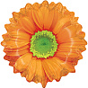  Шар фигура Цветок оранжевый 1207-3500