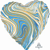 Мрамор Шар 45см Сердце Мрамор Blue 1204-1042