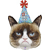 Оскорбления Шар фигура Grumpy Cat Кошка в колпаке 1207-4263