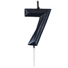 Черная Свеча -цифра "7" Диамант черная 4,5см 1502-6861