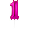  Шар цифра "1" 40см Fuchsia под воздух 1206-1136