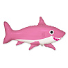 Морской мир Шар фигура Акула веселая розовая 1207-3453