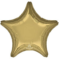 Золотая Шар Звезда 45см Металлик White Gold 1204-1345