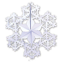 Снежинка Украшение Снежинка 2 белая, 90см 1410-0421