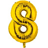 Цифры и числа Шар цифра "8", 66см Gold 1207-3675