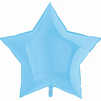 Элегантная Вечеринка Шар ЗВЕЗДА 91см Пастель Matte Blue 1204-0896