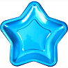  Тарелки блестящие Звезда голубая, 8 штук 1502-5056