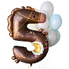 Шар цифра 5 Лошадка, 97см
