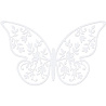  Декор бумажный Бабочки резные белые 8 см 1501-4341