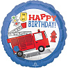 Машинки Шар 46см Happy Birthday Машина пожарная 1202-3460