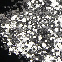 Серебряная Блестка Конфетти для декора серебро 90гр 1501-4126