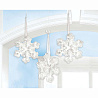 Снежинка Подвески Снежинки блеск, 12 см, 3 штуки 1501-5641