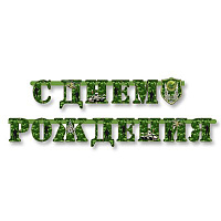 Камуфляж Гирлянда-буквы С Днем Рождения Камуфляж 1505-0822