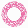  Тарелки большие  Bright Pink орнамент 1502-2591