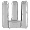 Буквы Шар буква "Ш", 66см Silver 1207-3799