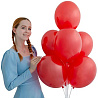 Шарик 32см, цвет 080 Металлик Cherry Red
