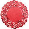  Салфетки ажур Круг красный 16 см, 15 шт 1502-1683