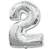 Цифры и числа Шар фигура цифра 2 Silver 1207-0255